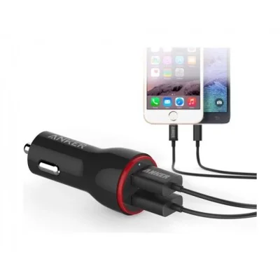 Anker PowerDrive 2 Dual Port Car Charger  - Black